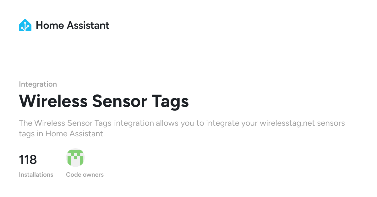 Wireless Sensor Tags - Home Assistant