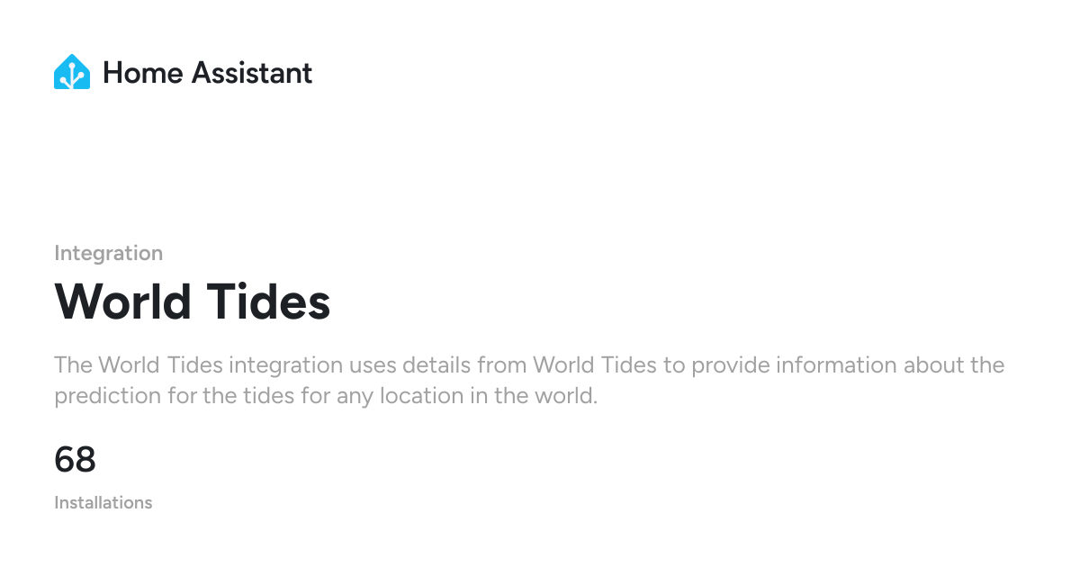 World Tides - Home Assistant